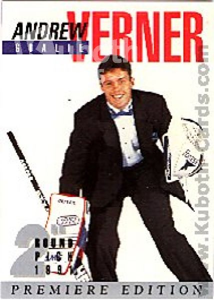 NHL 1991 Arena American Hockey Draft Pick Set - No. 25 - Andrew Verner