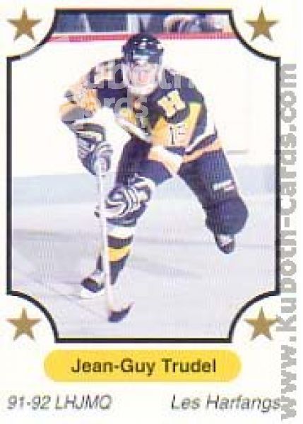 NHL 1991-92 7th Inning Sketch QMJHL - No 190 - Jean-Guy Trudel