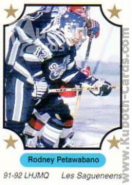 NHL 1991-92 7th Inning Sketch QMJHL - No 83 - Rodney Petawabano