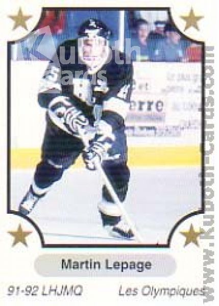 NHL 1991-92 7th Inning Sketch QMJHL - No 207 - Martin Lepage