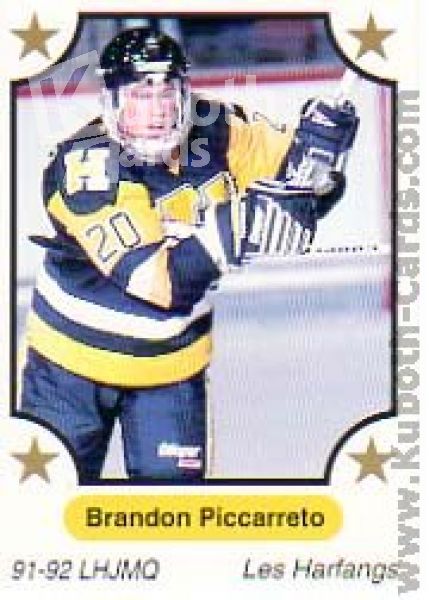 NHL 1991-92 7th Inning Sketch QMJHL - No 176 - Brandon Piccarreto