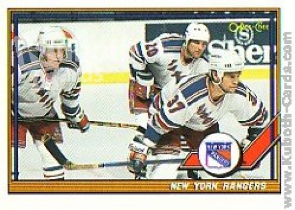 NHL 1991-92 O-Pee-Chee - No. 215 - Team New York Rangers