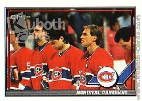 NHL 1991-92 O-Pee-Chee - No. 298 - Team Montreal Canadiens