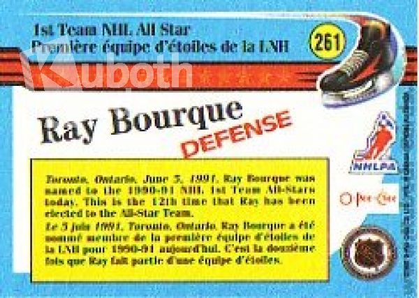 NHL 1991-92 O-Pee-Chee - No 261 - Ray Bourque