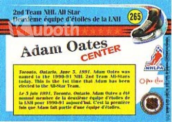 NHL 1991-92 O-Pee-Chee - No 265 - Adam Oates