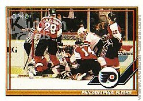 NHL 1991-92 O-Pee-Chee - No. 329 - Team Philadelphia Flyers