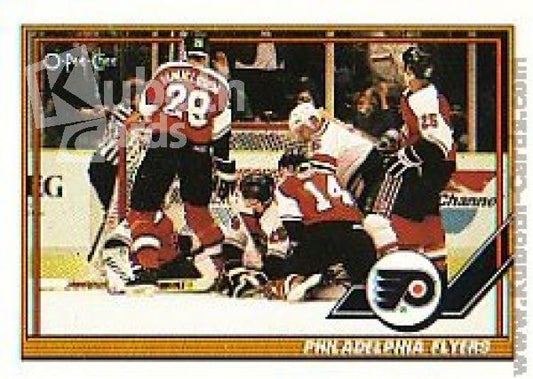 NHL 1991-92 O-Pee-Chee - No 329 - Team Philadelphia Flyers