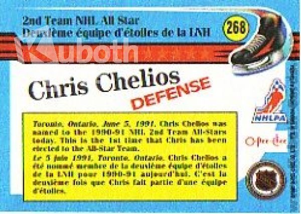 NHL 1991-92 O-Pee-Chee - No 268 - Chris Chelios