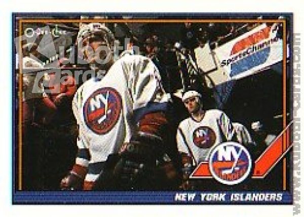 NHL 1991-92 O-Pee-Chee - No 412 - Team New York Islanders