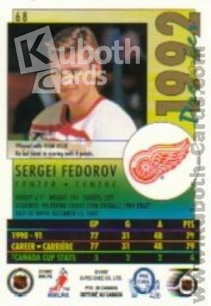 NHL 1991-92 OPC Premier - No 68 - Sergei Fedorov