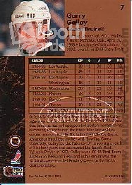 NHL 1991-92 Parkhurst - No 7 - Garry Galley