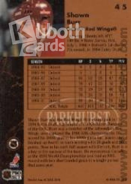 NHL 1991-92 Parkhurst - No. 45 - Shawn Burr