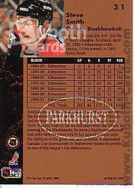 NHL 1991-92 Parkhurst - No 31 - Steve Smith