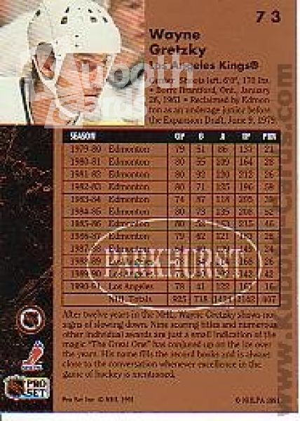 NHL 1991-92 Parkhurst - No 73 - Wayne Gretzky