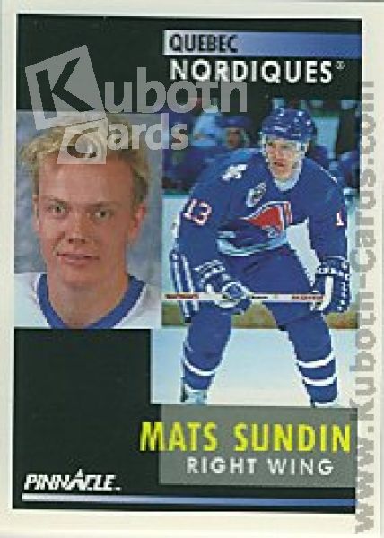 NHL 1991-92 Pinnacle - No 10 - Mats Sundin