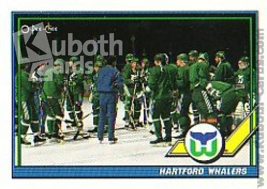 NHL 1991-92 O-Pee-Chee - No 185 - Team Hartford Whalers