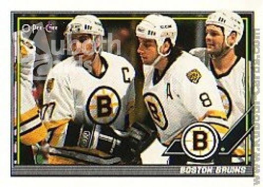 NHL 1991-92 O-Pee-Chee - No 170 - Team Boston Bruins