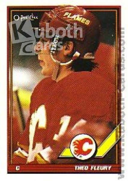 NHL 1991-92 O-Pee-Chee - No 282 - Theo Fleury