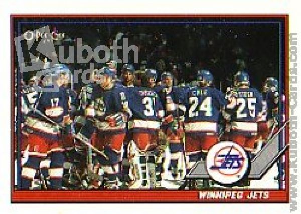 NHL 1991-92 O-Pee-Chee - No 158 - Team Winnipeg Jets