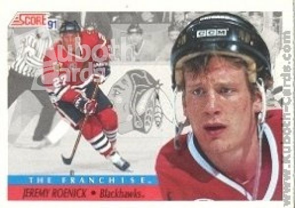 NHL 1991-92 Score Canadian English - No 334 - Jeremy Roenick