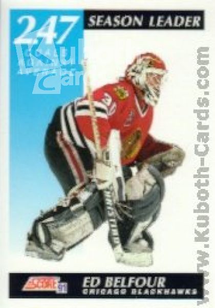 NHL 1991-92 Score Canadian bilingual - No 301 - Ed Belfour