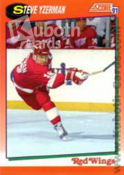 NHL 1991-92 Score Canadian bilingual - No 190 - Steve Yzerman