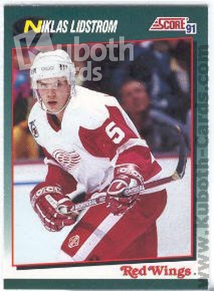 NHL 1991-92 Score Rookie & Traded - No 71T - Niklas Lidstrom