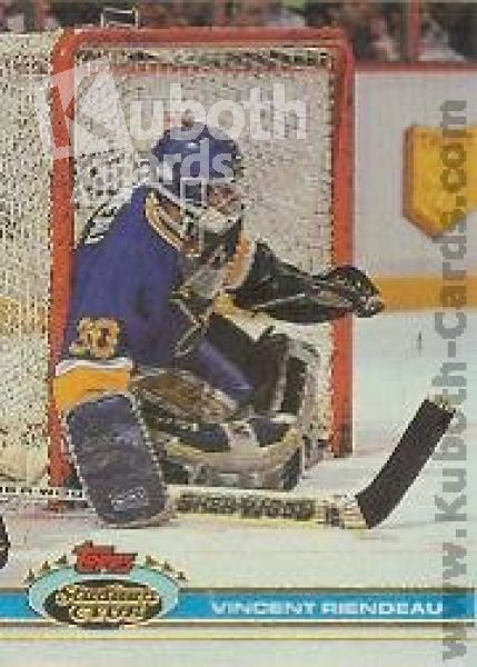 NHL 1991-92 Stadium Club - No 128 - Vincent Riendeau