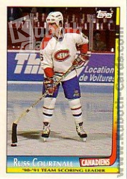 NHL 1991-92 Topps Team Scoring Leaders - No 18 - Russ Courtnall