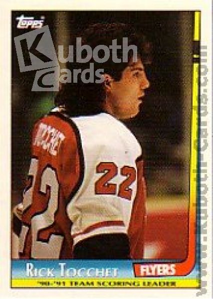 NHL 1991-92 Topps Team Scoring Leaders - No 13 - Rick Tocchet