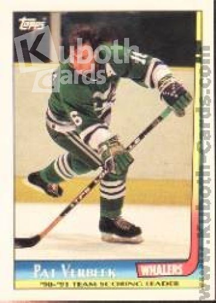 NHL 1991-92 Topps Team Scoring Leaders - No 1 - Pat Verbeek