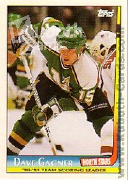 NHL 1991-92 Topps Team Scoring Leaders - No 7 - Dave Gagner