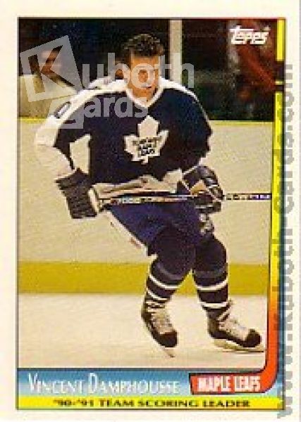 NHL 1991-92 Topps Team Scoring Leaders - No 9 - Vincent Damphousse