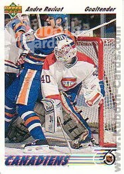 NHL 1991-92 Upper Deck - No 377 - Andre Racicot