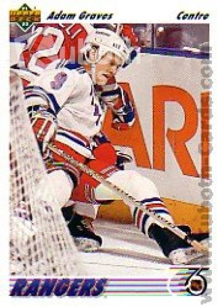 NHL 1991-92 Upper Deck French - No 574 - Adam Graves