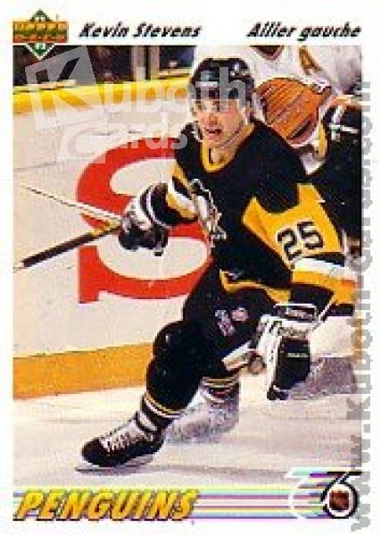 NHL 1991-92 Upper Deck French - No 154 - Kevin Stevens