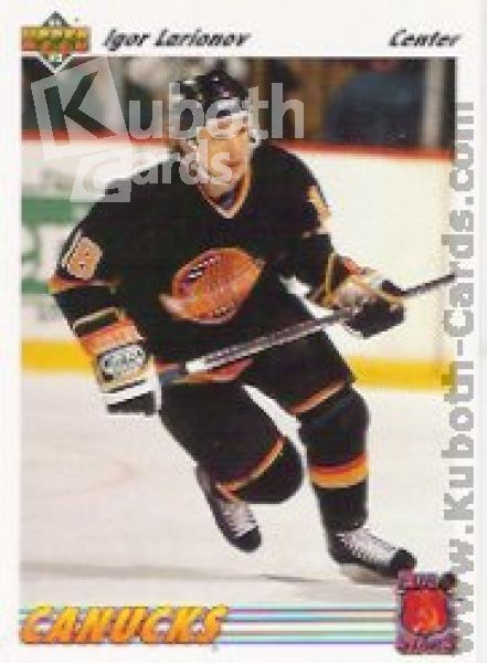 NHL 1991-92 Upper Deck Euro Stars - No E18 - Igor Larionov