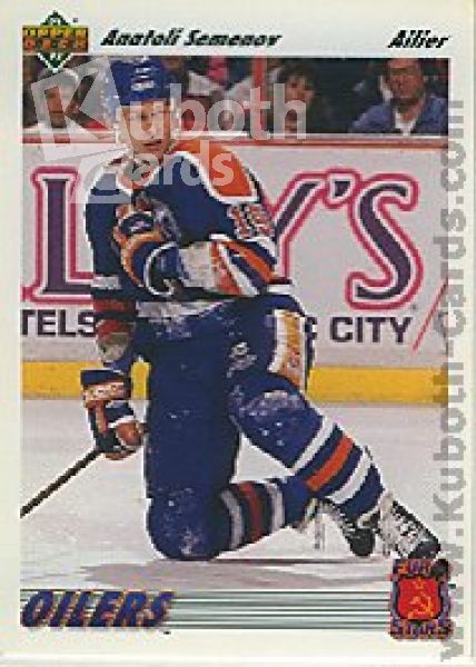 NHL 1991-92 Upper Deck Euro-Stars French - No E4 - Anatoli Semenov