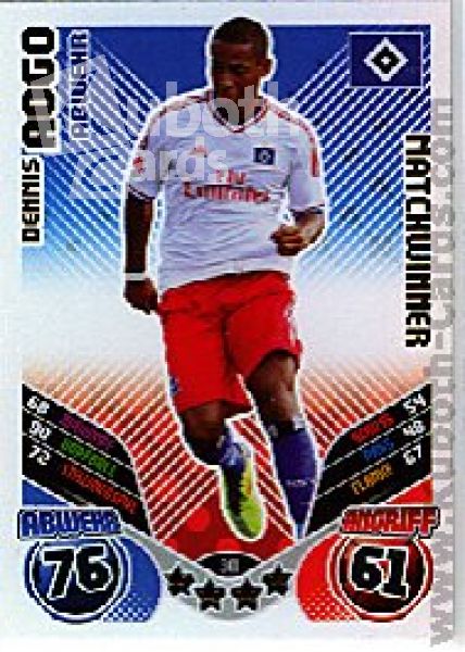 Fussball 2011 / 12 Topps Match Attax - No 341 - Dennis Aogo