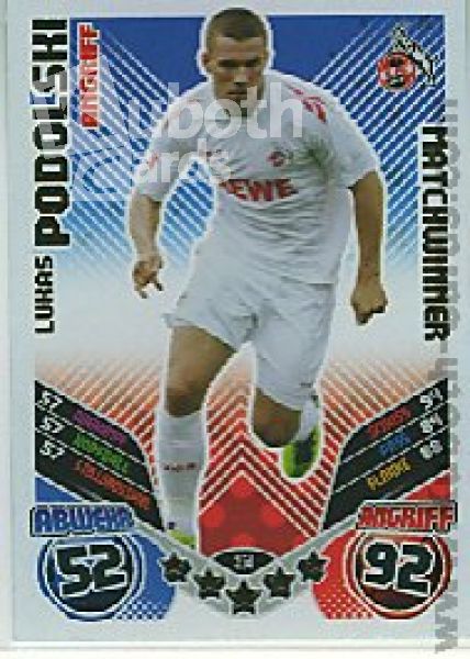 Soccer 2011/12 Topps Match Attax - No 354 - Lukas Podolski