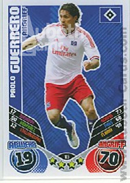 Soccer 2011/12 Topps Match Attax - No 105 - Paolo Guerrero