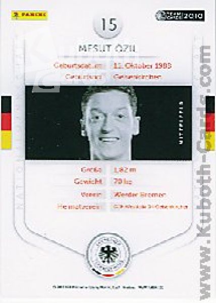 Soccer 2010/11 Panini DFB - No 15 - Mesut Özil