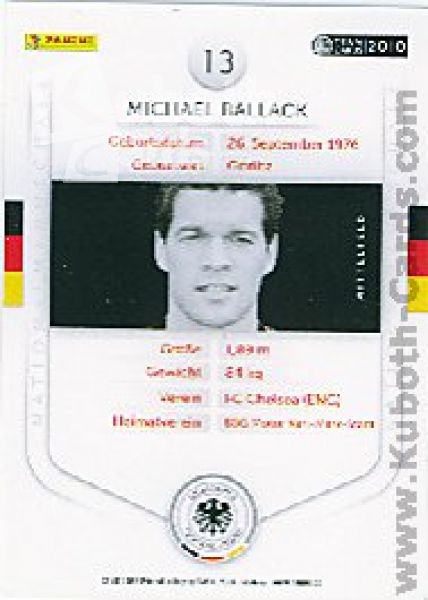 Football 2010/11 Panini DFB - No 13 - Michael Ballack