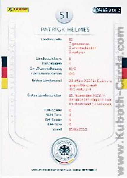 Football 2010/11 Panini DFB - No 51 - Patrick Helmes