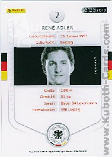 Soccer 2010/11 Panini DFB - No 2 - René Adler