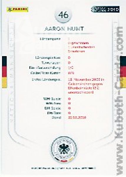 Football 2010/11 Panini DFB - No 46 - Aaron Hunt