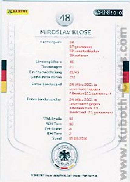 Soccer 2010/11 Panini DFB - No 48 - Miroslav Klose