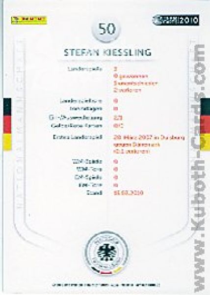 Football 2010/11 Panini DFB - No 50 - Stefan Kiessling