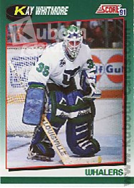 NHL 1991-92 Score Rookie &amp; Traded - No 75T - Kay Whitmore