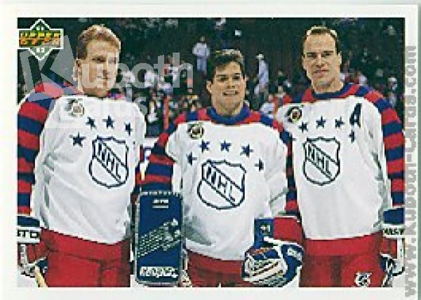 NHL 1991-92 Upper Deck - No 610 - All-Star Checklist - Mark Messier / Mike Richter / Brian Leetch